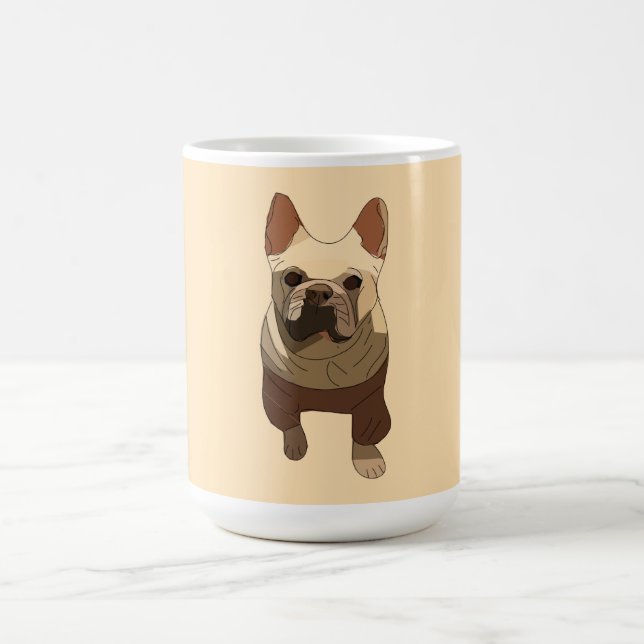 French Bulldog, Soft Peach Kaffeetasse (Mittel)