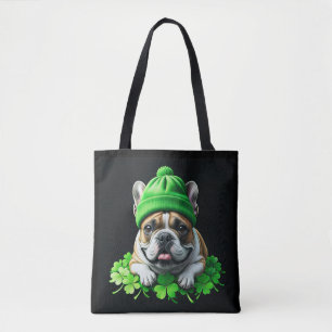 French Bulldog St. Patrick's Day Kleeblatt Glück Tasche