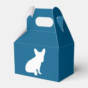 French Bulldog Themenparty - Baby Dusche blau Geschenkschachtel