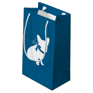 French Bulldog Themenparty - Baby Dusche blau Kleine Geschenktüte