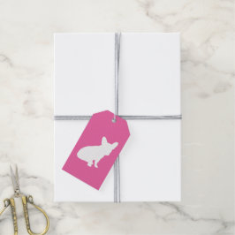 French Bulldog Themenparty - Babydusche pink Geschenkanhänger
