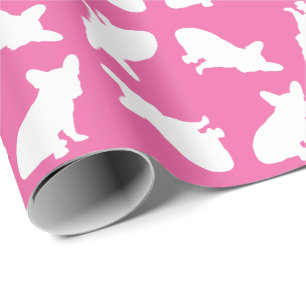 French Bulldog Themenparty - Babydusche pink Geschenkpapier
