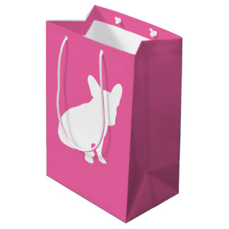 French Bulldog Themenparty - Babydusche pink Mittlere Geschenktüte