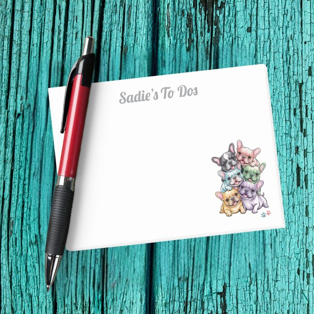 French Bulldog Travel Wanderlust Niedliches Hausti Post-it Klebezettel (Von Creator hochgeladen)