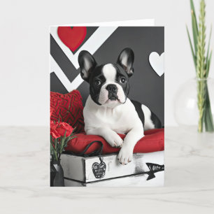 French Bulldog Valentine Card Dankeskarte