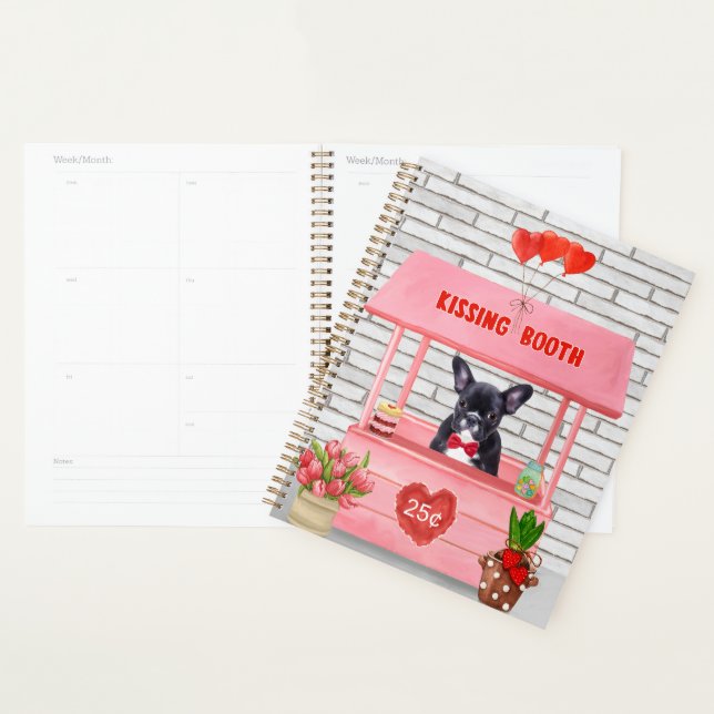 French Bulldog Valentine's Day Kissing Booth (Devant avec enveloppe)