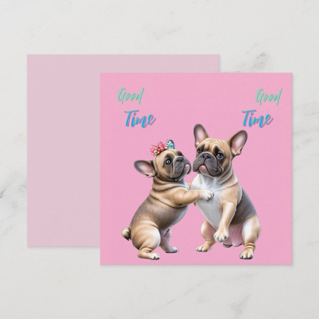 French Bulldog  verliebt Valentinstag  (Vorne/Hinten)