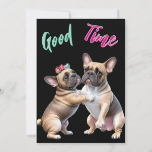 French Bulldog  verliebt Valentinstag  Save The Date