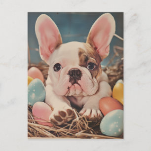 French Bulldog Vintag Ostern Postkarte