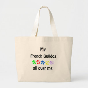 French Bulldog Walking Design Jumbo Stoffbeutel