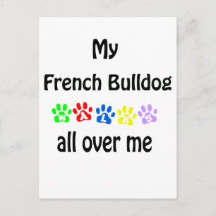 French Bulldog Walking Design Postkarte