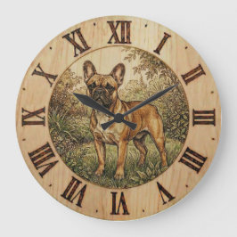 French Bulldog Wall Clock - Urban Pet Decor Große Wanduhr