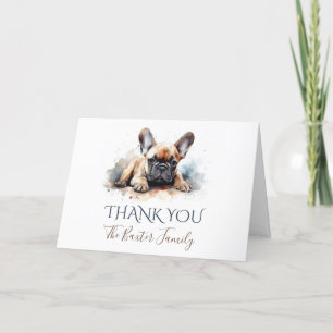 French Bulldog Watercolor Dankeschön Karte