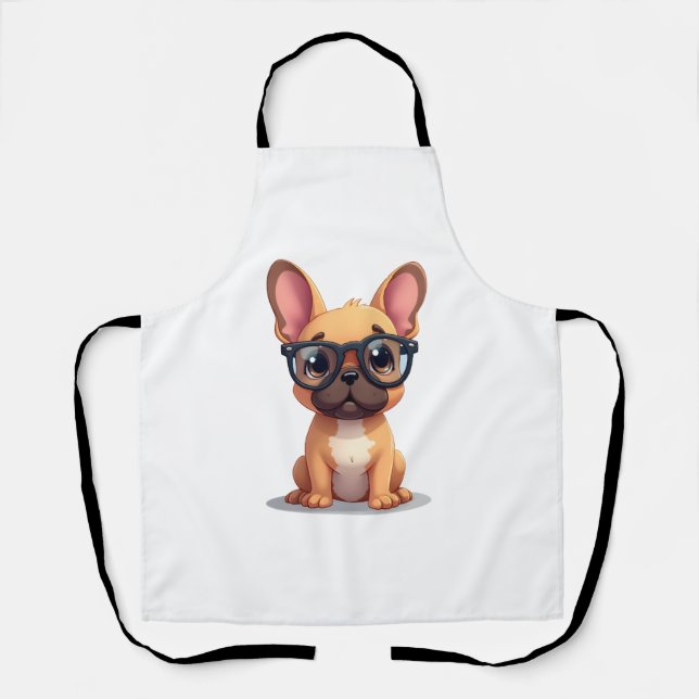 French Bulldog Wearing Glasses Copy Schürze (Vorderseite)