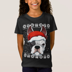 French Bulldog Weihnachtsmannmütze Christmas Pajam T-Shirt