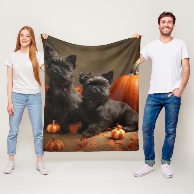 French Bulldog Welpe Autumn Delight Pumpen Fleecedecke (Beispiel)