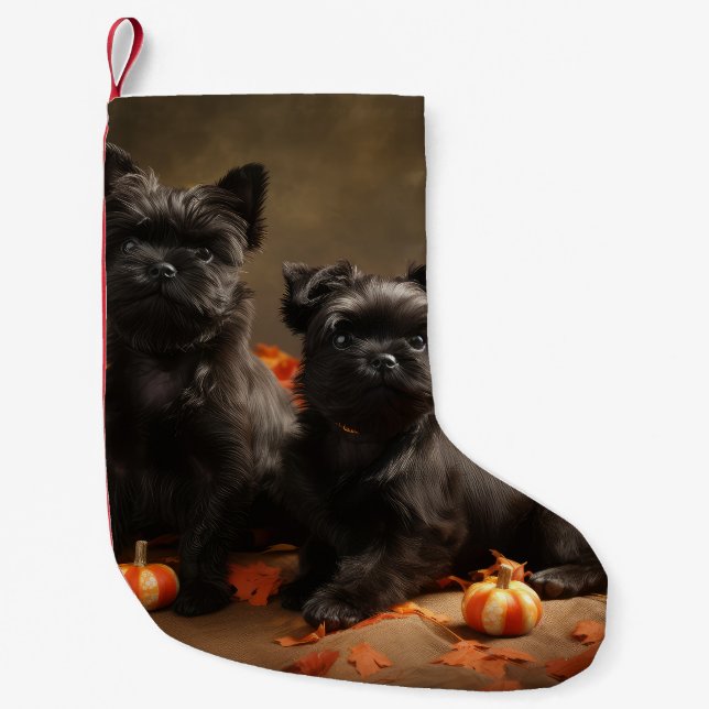 French Bulldog Welpe Autumn Delight Pumpen Kleiner Weihnachtsstrumpf (Vorderseite)