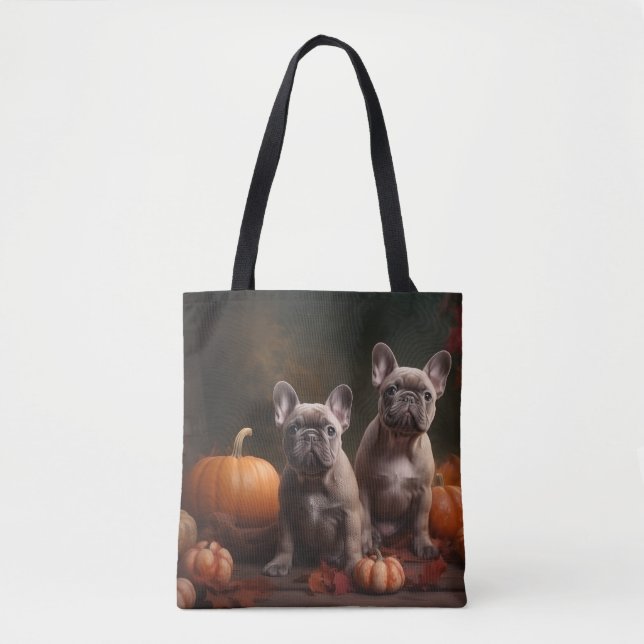 French Bulldog Welpe Autumn Delight Pumpen Tasche (Vorderseite)