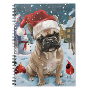 French Bulldog Winter Wonderland Christmas Joy Notizblock