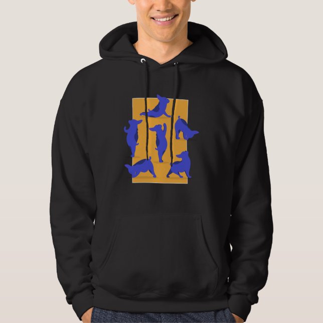 FRENCH BULLDOG YOGA DOG HOODIE (Vorderseite)