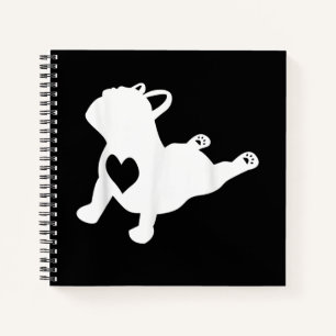 French Bulldog Yoga Liebe Herzstück Frenchie Worko Notizbuch