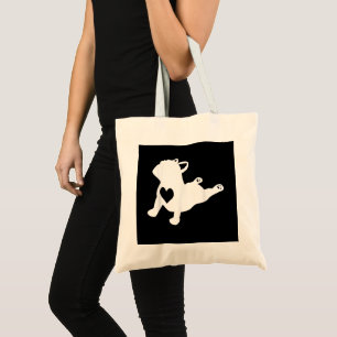 French Bulldog Yoga Liebe Herzstück Frenchie Worko Tragetasche