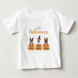 French Bulldogs Happy Halloween Baby T-shirt