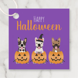 French Bulldogs Happy Halloween Geschenkanhänger
