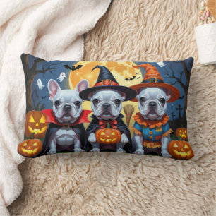 French Bulldogs Pumpkin Halloween Funny Funny Lendenkissen