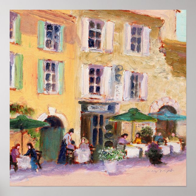 French Cafe 16" x 16" Print Poster (Vorne)
