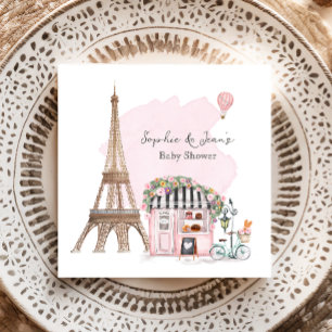 French Café Bonjour Bebe Paris Tea Baby Dusche Serviette