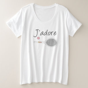 French Chic J'adore Tennis Player Design