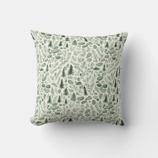 French Christmas Tree Florest Toile Green  Kissen