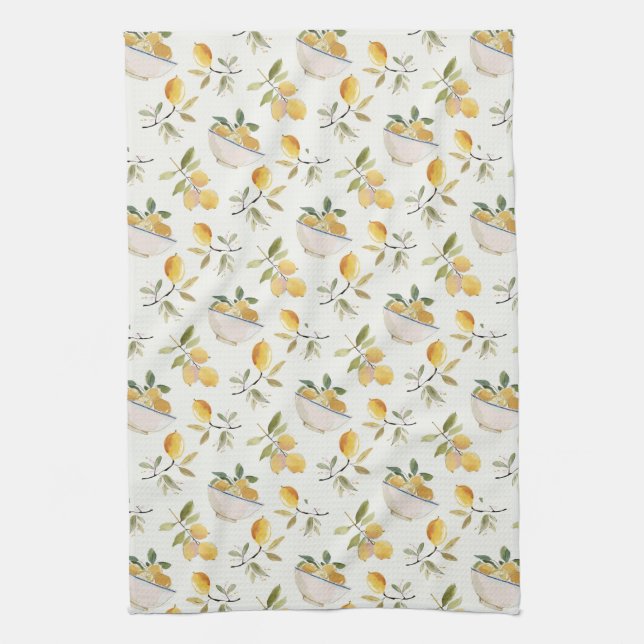French Country Lemon Pattern Geschirrtuch (Vertikal)