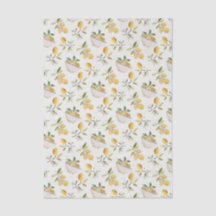 French Country Lemon Pattern Tissue Paper