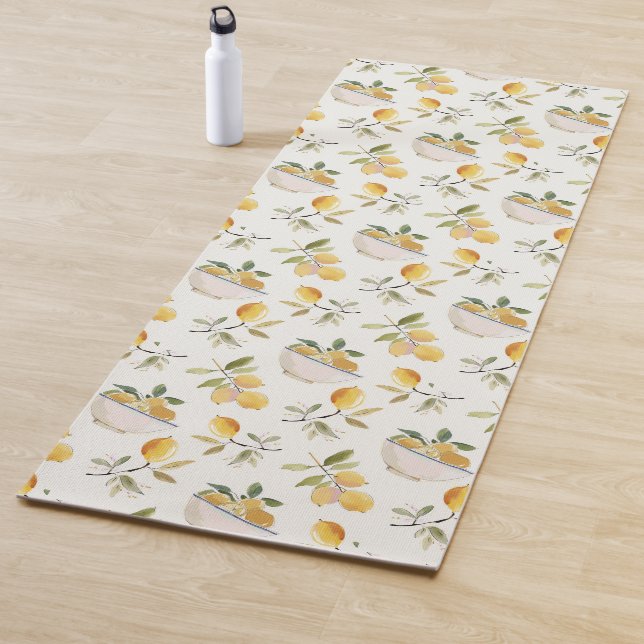 French Country Lemon Pattern Yoga Mat Yogamatte (Beispiel)