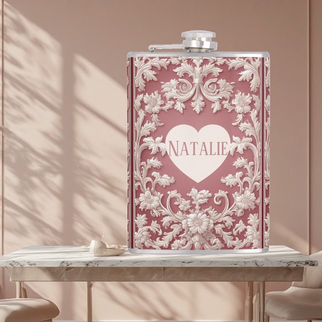 French Country Opulent Baroque Scrollwork Grandeur Flachmann (French Country Opulent Baroque Scrollwork Grandeur Flask)