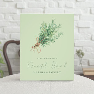 French Country Rosemary Wedding Guest Book Sign Fotodruck