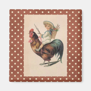 French Country Viktorianisch Rooster Kühlschrankma Magnet