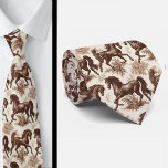 French Countryside Horse Toile de Jouy Neck Tie Krawatte<br><div class="desc">Brown French Countryside Horses Toile de Jouy Neck Tie Elevate your formalwear with timeless European charm. This elegant neck tie features a classic toile de Jouy pattern inspired by the romantic landscapes and horses of the French countryside. Rendered in rich brown tones on a soft neutral backdrop, the detailed pastoral...</div>