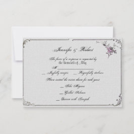French Deko Frame Posh Wedding Response Card RSVP Karte