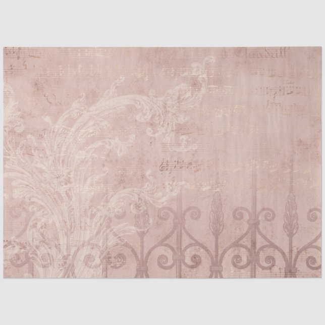 French Ephemera Tissue Paper Seidenpapier (Vorderseite)