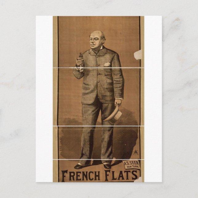 French Flats Vintage Theater Postkarte (Vorderseite)