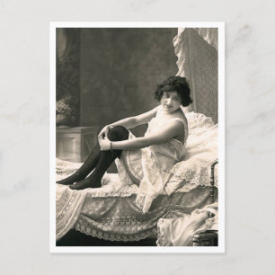 French Flirt - Vintage Pinup Postkarte