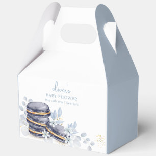 French Floral Bonjour Bébé Macaron Babydusche Geschenkschachtel