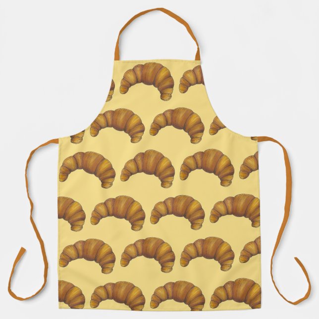French Food Croissant Pastry Koch Bäckerei Schürze (Vorderseite)