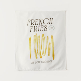 French Fries Are My Love Langue Tapisserie murale