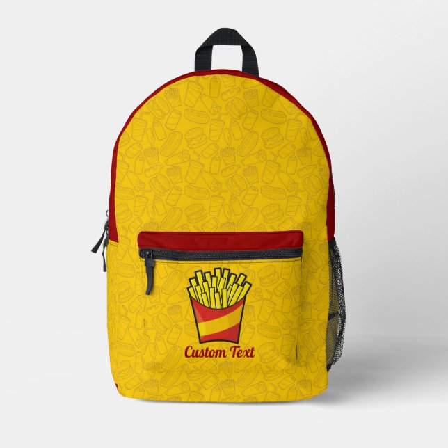 French Fries Bedruckter Rucksack (Vorderseite)