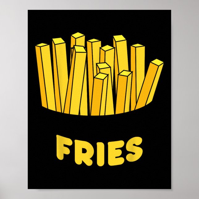 French Fries Costume Funny Easy Halloween Geschenk Poster (Vorne)