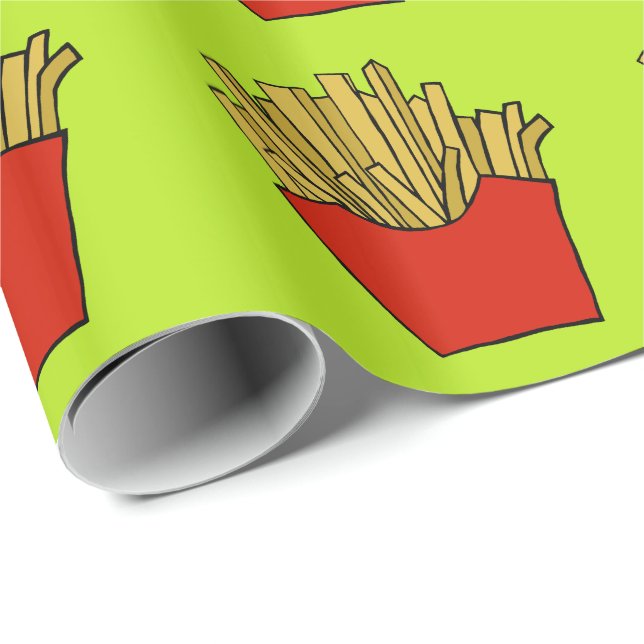 French Fries Design Geschenkpapier (Rolleneckpunkt)